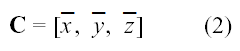 Columns of C are x-bar, etc