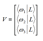 Calculate tristimulus vector in ortho
                          basis.